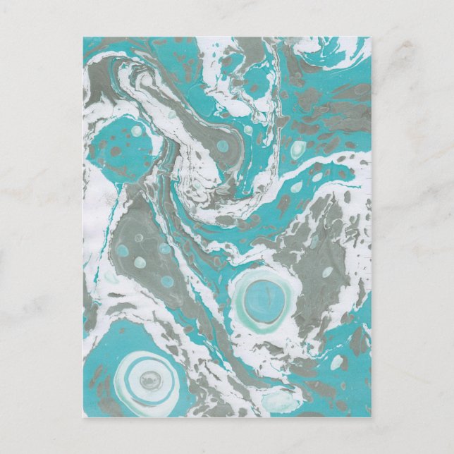 Marbled Paper Designs Postcard (Front)
