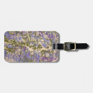 Marbled Paper Luggage Tag
