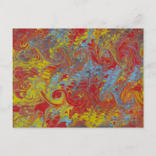 Marbled Paper Postcard