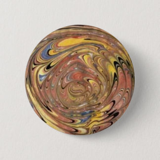 Marbled Paper Whirl (chocolate) 6 Cm Round Badge