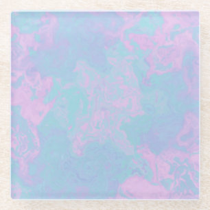 Marbled Pastel Glass Coaster