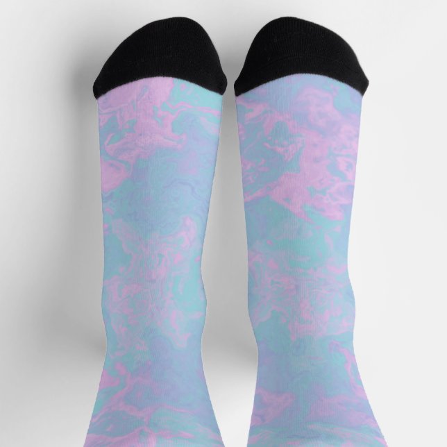 Marbled Pastel Phone Ring Stand Socks (Top)