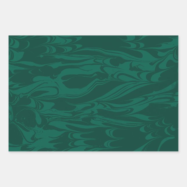 Marbled Pines Wrapping Paper Sheet (Front)