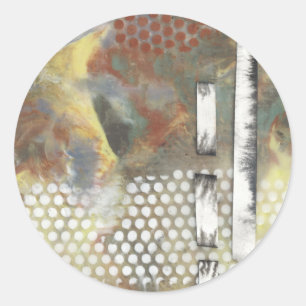 Marbled Pixels II Classic Round Sticker