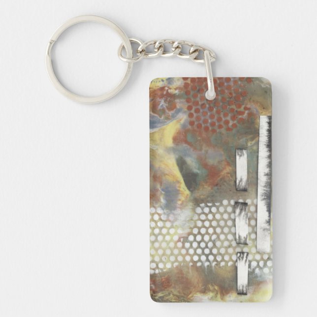 Marbled Pixels II Key Ring (Front)