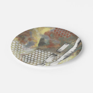 Marbled Pixels II Paper Plate