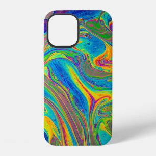 Marbled poured paint iPhone 12 case