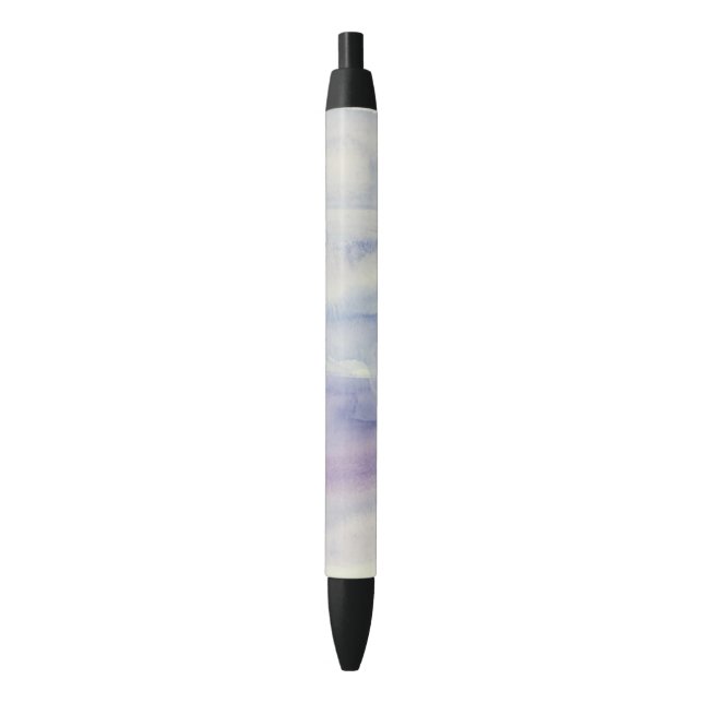 Marbled Purple Water Painting Texture Pattern  Black Ink Pen (Front Vertical)