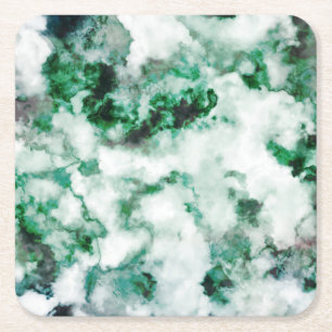 Marbled Quartz Texture Square Paper Coaster