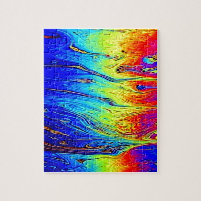 Marbled Rainbow Artwork Beautiful Jigsaw Puzzle (Vertical)