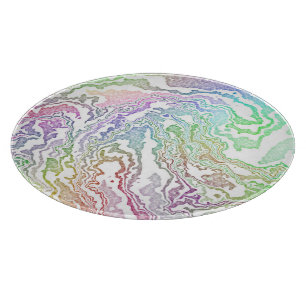 Marbled Rainbow Cutting Board