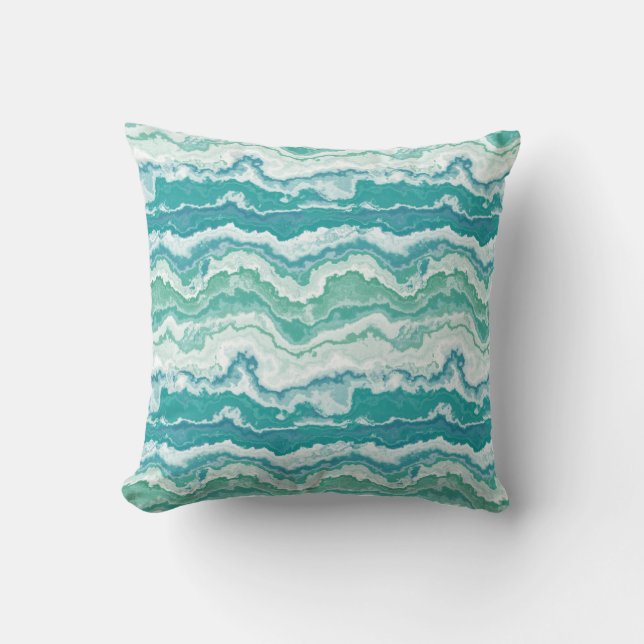 marbled sea foam : cushion (Front)