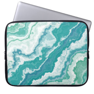 marbled sea foam : laptop sleeve