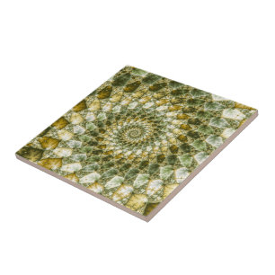 Marbled Shards - Mandelbrot Art Ceramic Tile