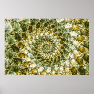 Marbled Shards - Mandelbrot Art Poster