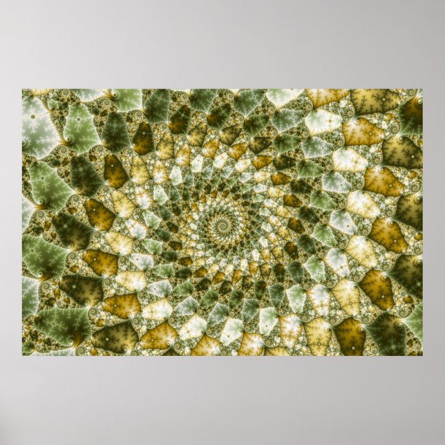 Marbled Shards - Mandelbrot Art Poster (Front)