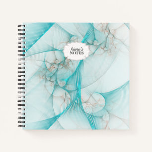 Marbled Silk Fractal Teal ID717 Notebook