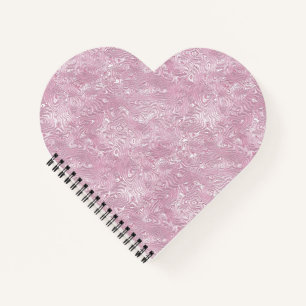 Marbled Silk Moire Pattern in Dusty Pink Notebook