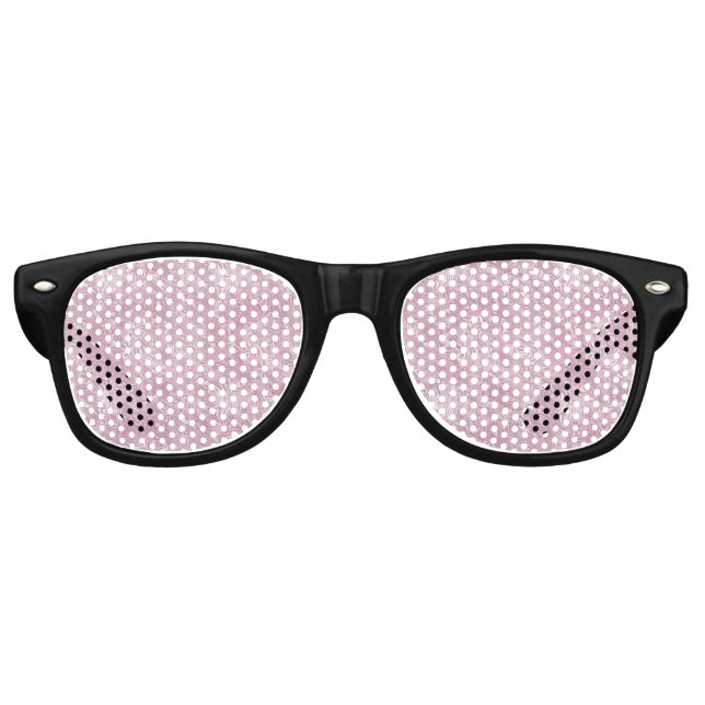 Marbled Silk Moire Pattern in Dusty Pink Retro Sunglasses (Front)