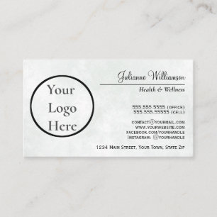Marbled Steel Blue Your Logo Simple Professional Business Card