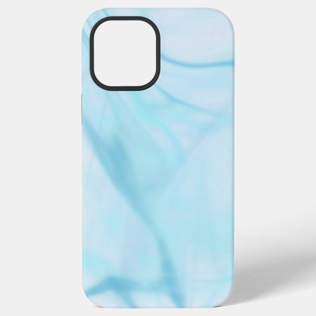 Marbled Stone Blue Light Texture iPhone Case (Back)