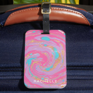 Marbled Swirl Luggage Tag