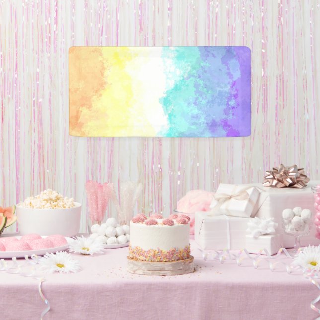 Marbled Swirly Boho Abstract Genderfaun Pride Flag Banner (Party)