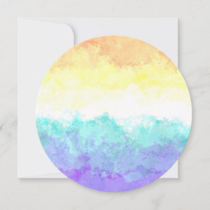 Marbled Swirly Boho Abstract Genderfaun Pride Flag Holiday Card
