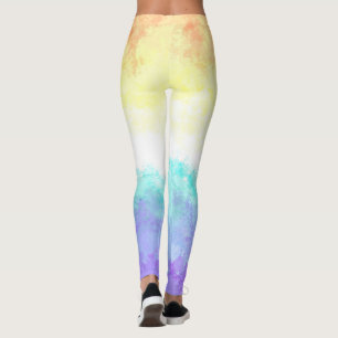 Marbled Swirly Boho Abstract Genderfaun Pride Flag Leggings
