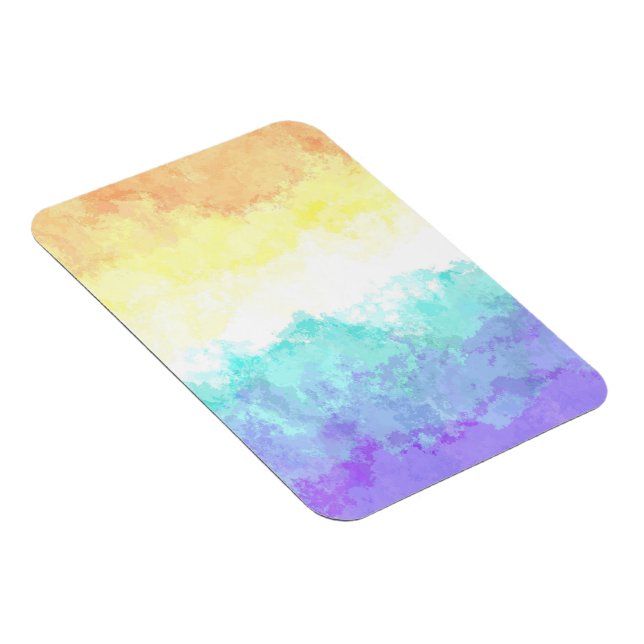 Marbled Swirly Boho Abstract Genderfaun Pride Flag Magnet (Right Side)