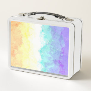 Marbled Swirly Boho Abstract Genderfaun Pride Flag Metal Lunch Box