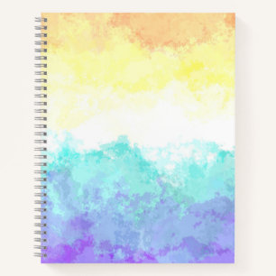 Marbled Swirly Boho Abstract Genderfaun Pride Flag Notebook