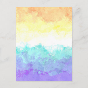Marbled Swirly Boho Abstract Genderfaun Pride Flag Postcard