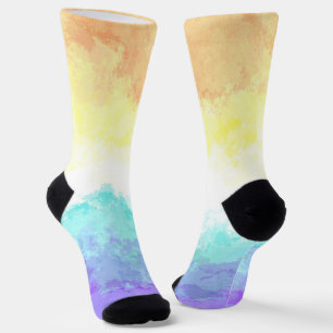 Marbled Swirly Boho Abstract Genderfaun Pride Flag Socks