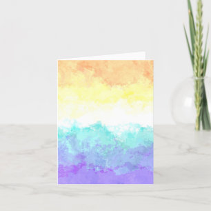 Marbled Swirly Boho Abstract Genderfaun Pride Flag Thank You Card