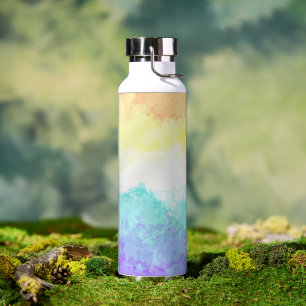 Marbled Swirly Boho Abstract Genderfaun Pride Flag Water Bottle