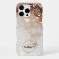 Marbled Watercolor with Glitter Accents