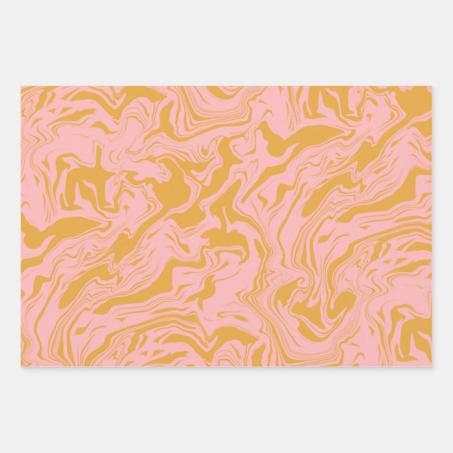 Marbled Wrapping Paper Sheets Trio (Front 3)