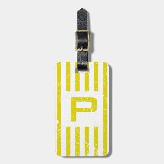 Marbled YS Grill Monogram Luggage Tag (Front Vertical)