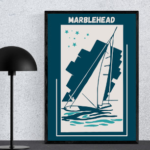Marblehead, Lake Erie, Massachusets - Vintage Sail Poster