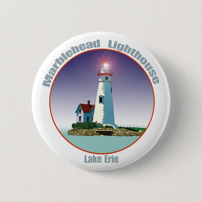 Marblehead Lighthouse 6 Cm Round Badge (Front)