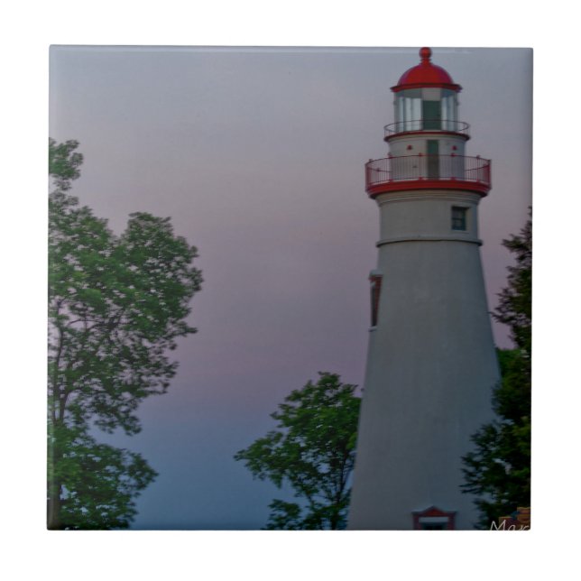Marblehead Lighthouse Ceramic Tile (Front)