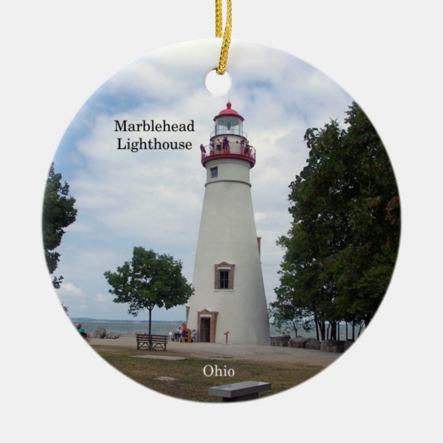 Marblehead Lighthouse circle ornament (Front)