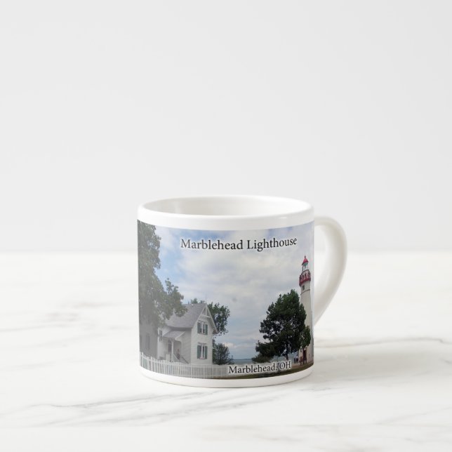 Marblehead Lighthouse espresso mug (Front Right)