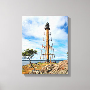 Marblehead Lighthouse Massachusetts Wrapped Canvas