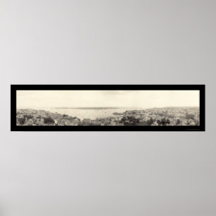 Marblehead MA Birdseye Photo 1912 Poster