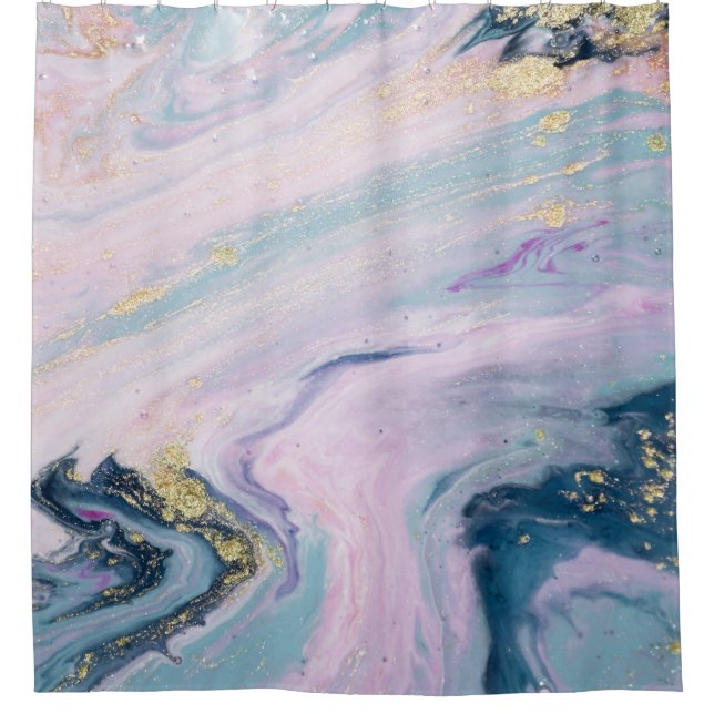 Marbleised pastel colours, luxury background. shower curtain (Front)