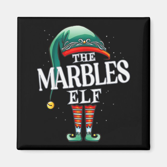 Marbles Elf Christmas Group Xmas Pajama Party  Magnet (Front)