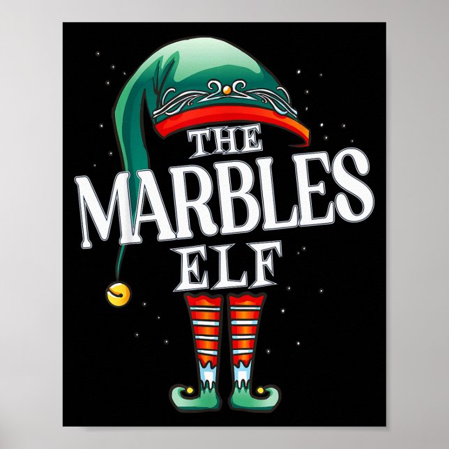 Marbles Elf Christmas Group Xmas Pajama Party  Poster (Front)