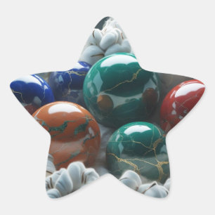Marbles In Cotton Star Sticker